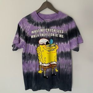 What my crush sees when they look at me Nickelodeon tie dye t-shirt